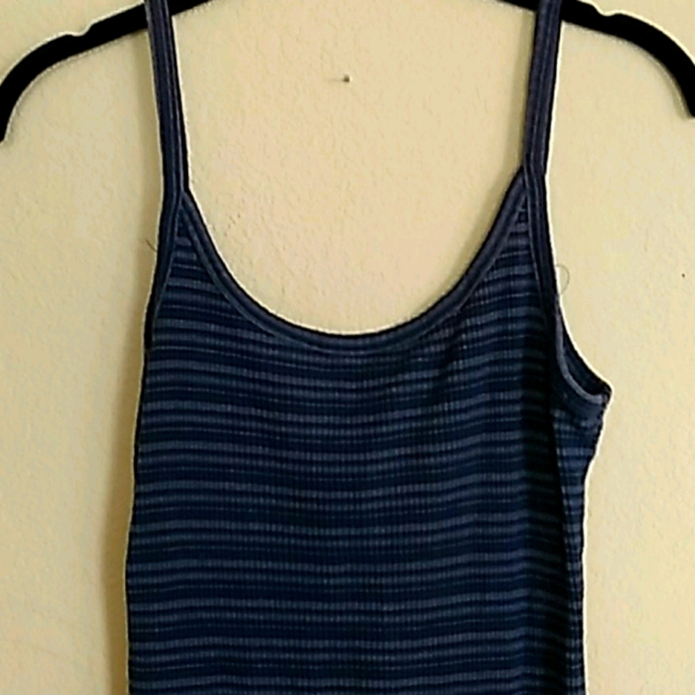 JUST REDUCED NEW. blue strikes. Spaghetti  strap